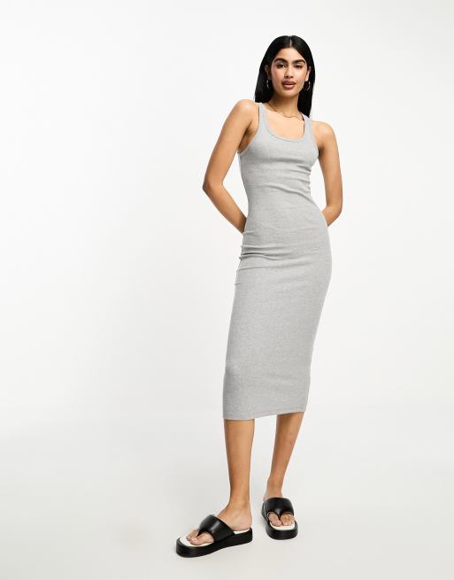 Asos ribbed best sale midi dress