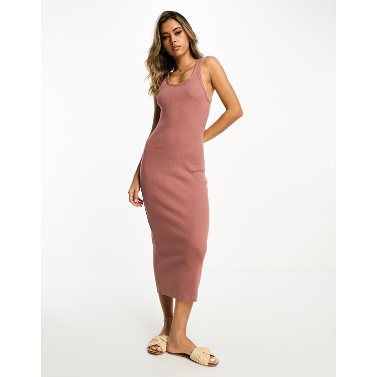 Rust 2025 ribbed dress