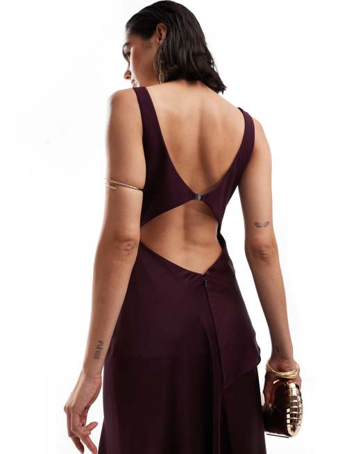 Asos shops burgundy maxi dress