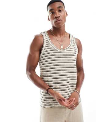 Asos Design Muscle Fit Tank Top In Multi