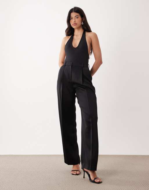 ASOS DESIGN Scoop polyamide bodysuit in black, 2 of 4
