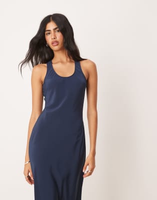 Asos Design Scoop Satin Maxi Dress