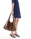 [ASOS DESIGN] ASOS DESIGN scoop tote bag in brown snake-Multi No Size SNAKE