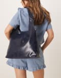 [ASOS DESIGN] ASOS DESIGN scoop tote bag with tubular handle in navy No Size NAVY