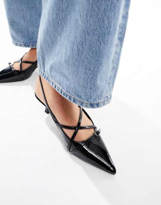 ASOS DESIGN – Scottie – Schuhe in Schwarz mit Schnallendetail und Pfennigabsatz , 2 von 4