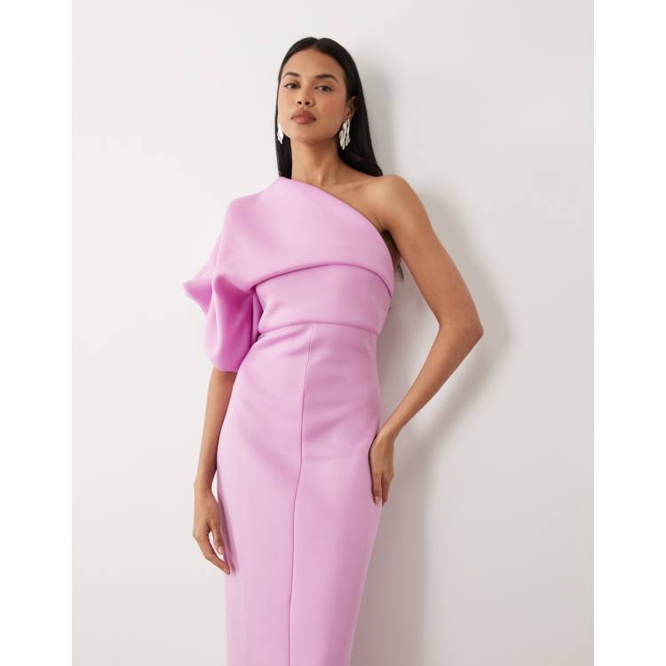 lilac one shoulder maxi dress ASOS Design - One Shoulder Maxi Dress - Women - Polyester/Elastane - 6 US