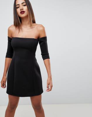 black bardot shift dress