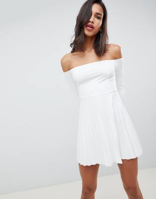 scuba bardot skater dress