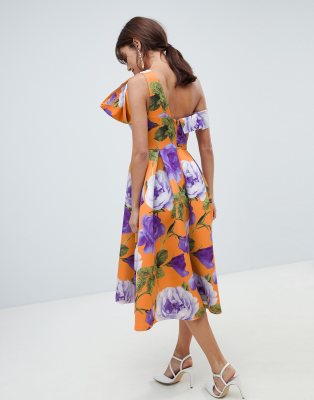 asos floral scuba dress