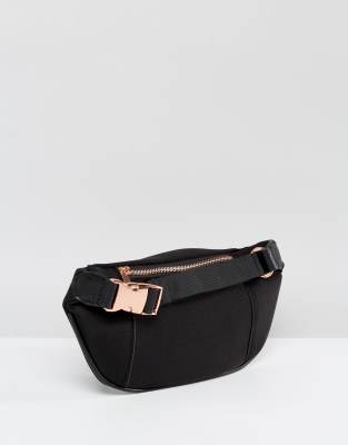 black and gold bum bag