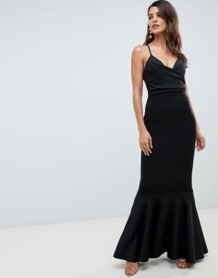 asos black scuba dress