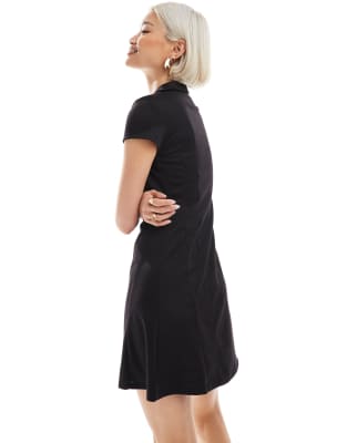 Asos Design Scuba Cap Sleeve Mini Dress