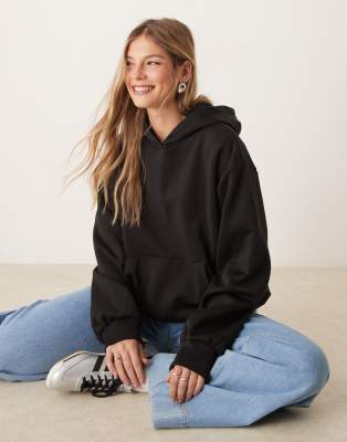 asos design scuba hoodie in black