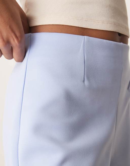 ASOS DESIGN scuba hot pant shorts in light blue