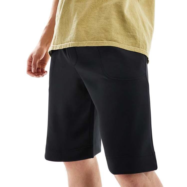 ASOS DESIGN scuba jort shorts in black
