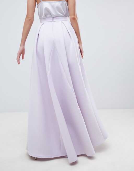 Asos design scuba scoop shop neck maxi prom dress