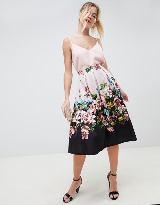 Asos design midi shop prom skirt in scuba