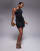 Asos Design Scuba Mini Dress With Exaggerated Shoulder Detail And Gold Hardware