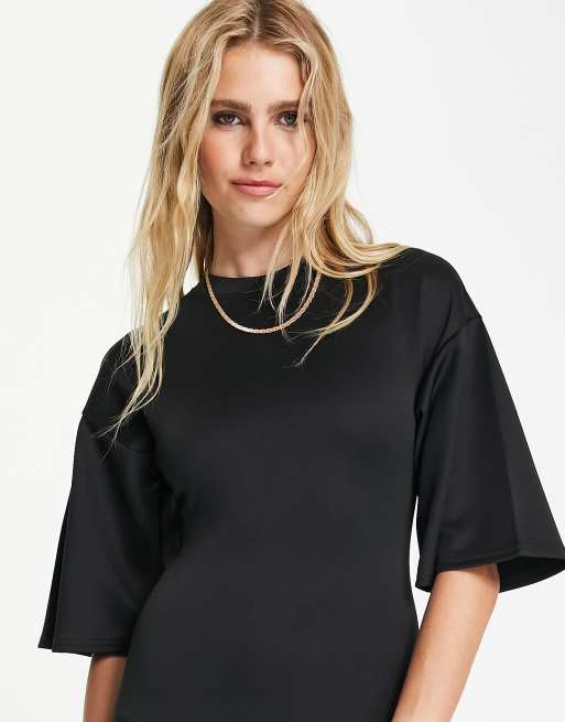 Asos black outlet t shirt dress