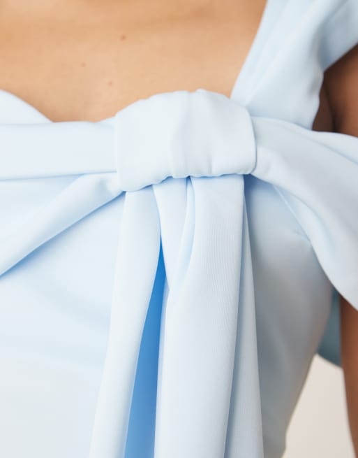Bella One Shoulder Side Sash Midi Dress