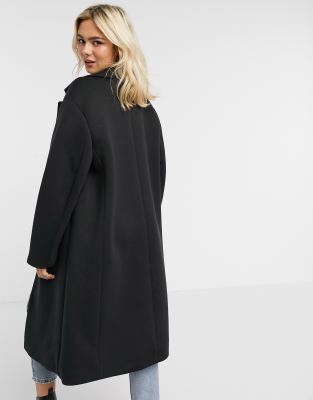 asos long black coat