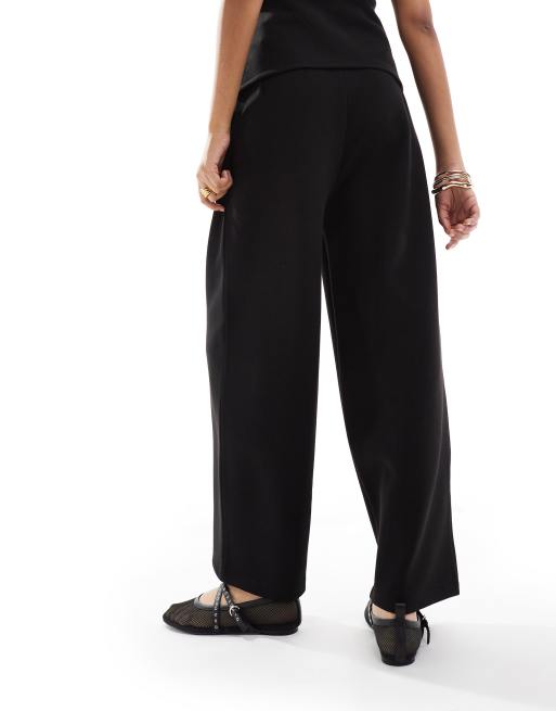 ASOS DESIGN scuba-style fabric cocoon trackies in black (part of a set), 2 of 5