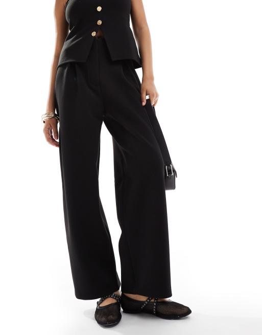 ASOS DESIGN scuba-style fabric cocoon trackies in black (part of a set), 5 of 5