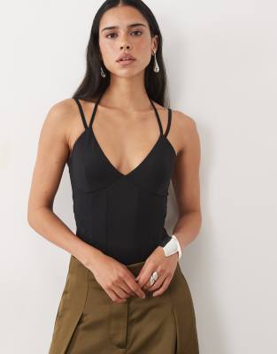 Asos Design Sculpt Bodysuit In Black