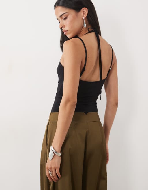 ASOS DESIGN sculpt bodysuit in black, 4 of 4