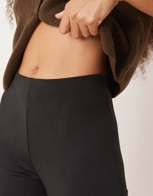 ASOS DESIGN sculpt longline capri in black