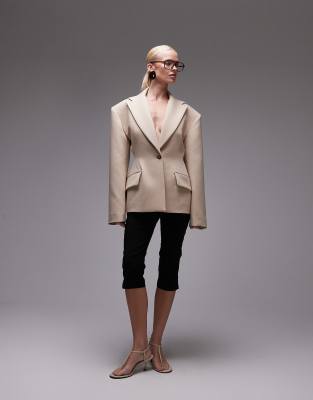 Asos Design Sculpted Cinch Waist Blazer