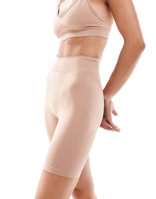Asos Design Sculpting Seamless Short In Beige-Neutral