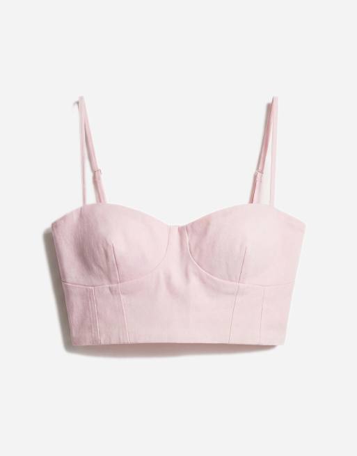 ASOS DESIGN seam detail bralet in dusty pink - part of a set, 5 of 11