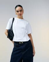 Reclaimed Vintage full poplin midi skirt with tie sides in black