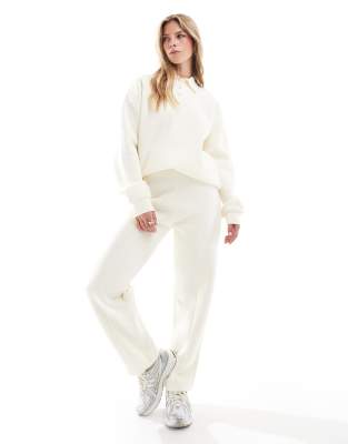 Asos Design Seam Detail Sweatpants In Buttermilk-yellow