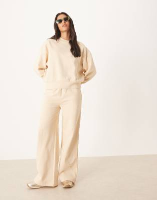 Asos Design Seam Detail Wide Leg Sweatpants In Pink
