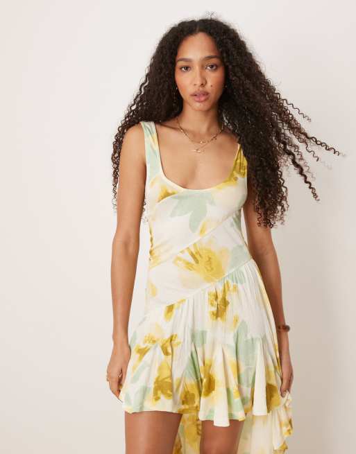 asos design floral midi dress ASOS DESIGN square neck midi dress in floral print