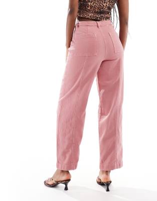 Shop Asos Design Seamed Barrel Pants In Multi