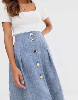 gold skirt asos