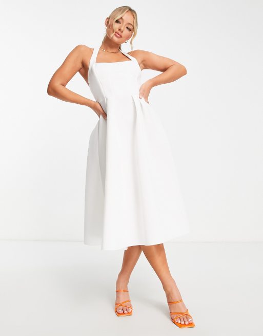 Asos white cocktail outlet dress