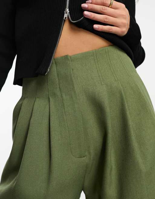 High waisted hot sale pants asos