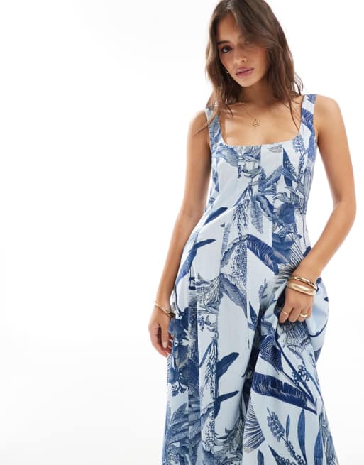 Asos tropical print dress hotsell