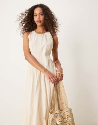 Shop Asos Design Seamed Midi Dress