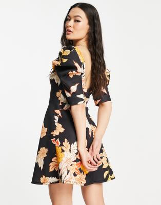 asos floral skater dress