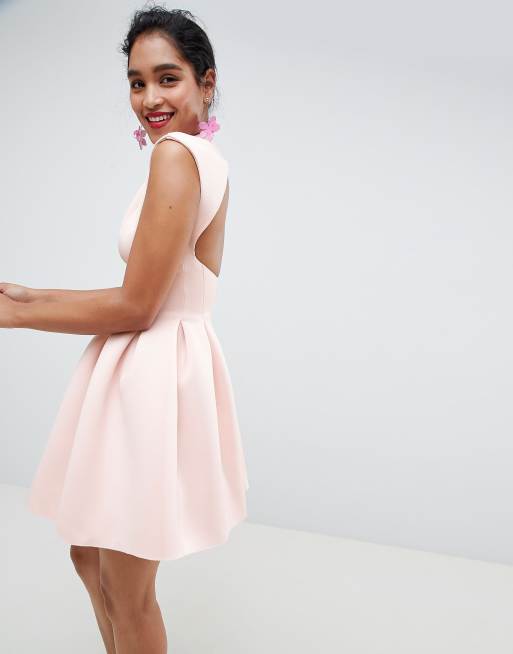 ASOS DESIGN  seamed open back mini prom dress, 2 of 4