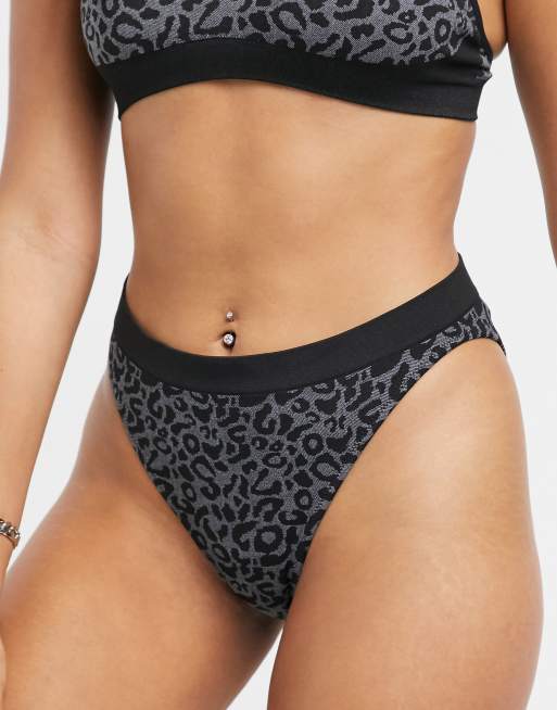 ASOS DESIGN seamfree shaping brazilian briefs in animal print