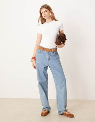 Asos Design Seamless Sculpting Crew Neck Seamless T-shirt In White