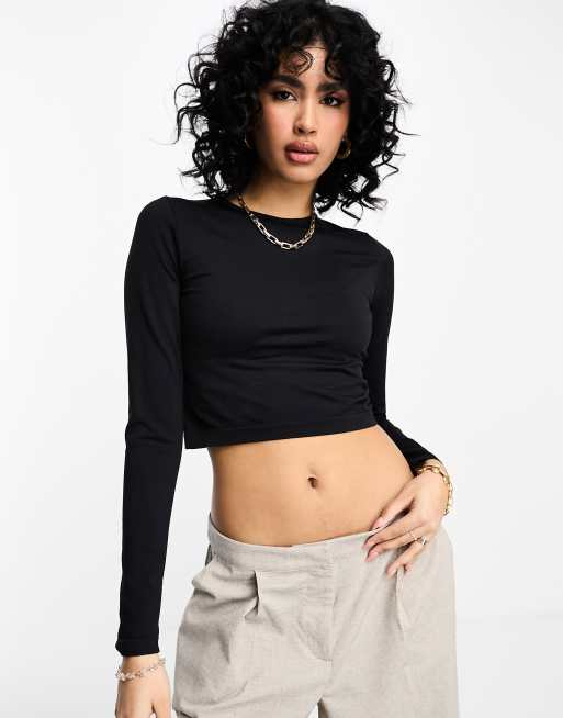 Out From Under Go For Gold Seamless Long Sleeve Top In Black At Urban  Outfitters