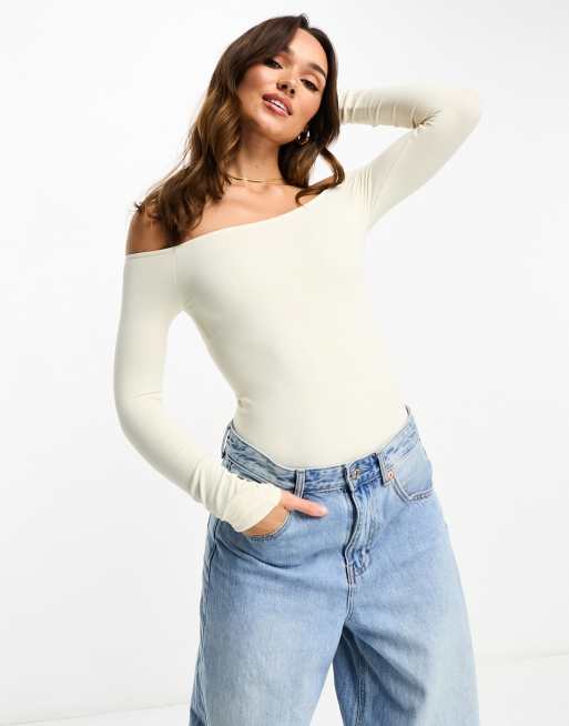 Long Sleeve Off The Shoulder Bodysuit