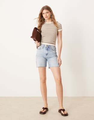 Asos Design Seamless Sculpting Crew Neck Seamless T-shirt In Multi